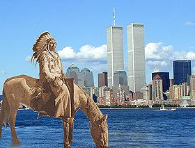 Fotomontage: Indianer in New York